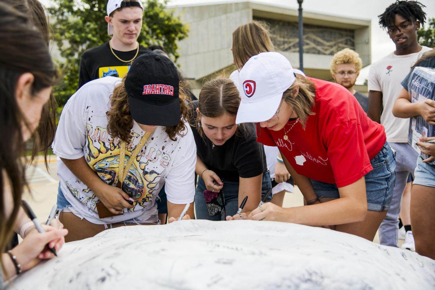 Today, students sign their names on Kissing Rock when they first arrive on campus, and four years later when they graduate.